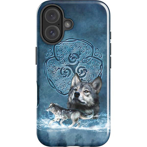 Celtic Wolf by Brigid Ashwood iPhone 16 Plus Impact Case